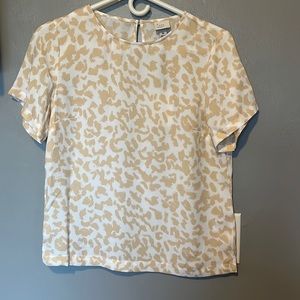 NWT leopard print short sleeved blouse